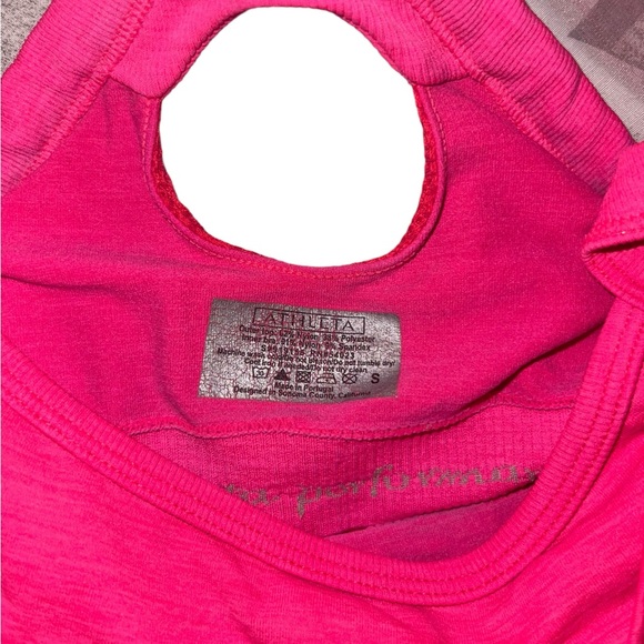 Athleta Pink Paisley Tank Top with Bulit In Bra - Picture 5 of 6